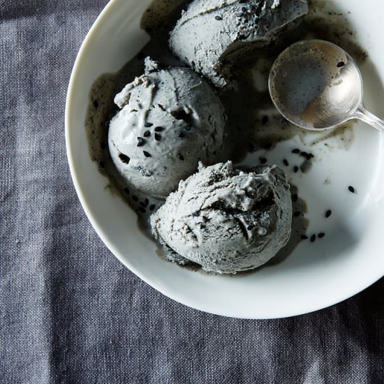 Black Sesame Seed Ice Cream