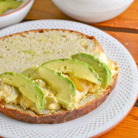 Egg Salad and Avocado Sandwich