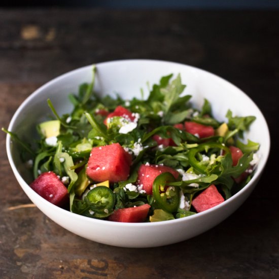 Watermelon Jalapeno Avocado Salad