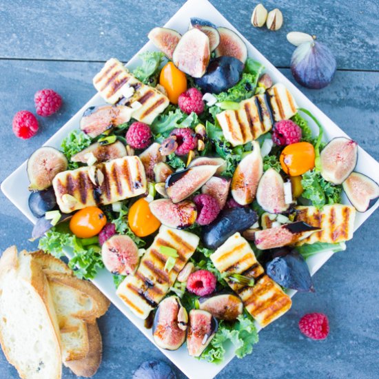 Rainbow Power Grilled Haloumi Salad