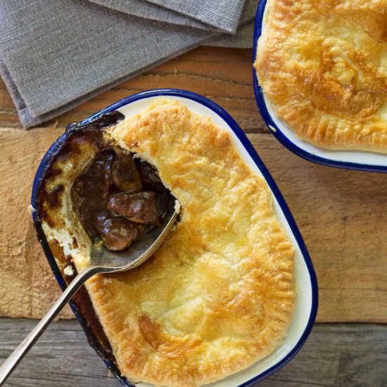 Beef, Mushroom and Stout Pie