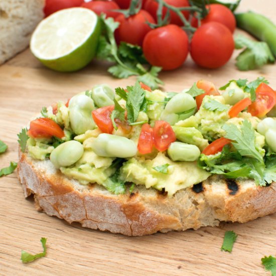 Smashed Avocado & Broad Bean Toasts