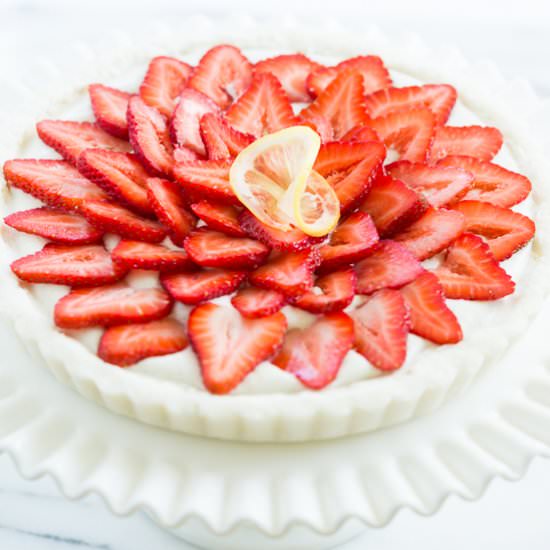 Lemon Cream Strawberry Tart