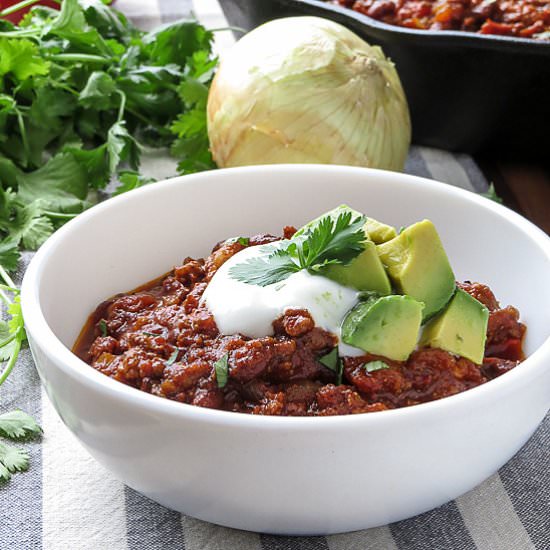 Easy Chorizo Skillet Chili