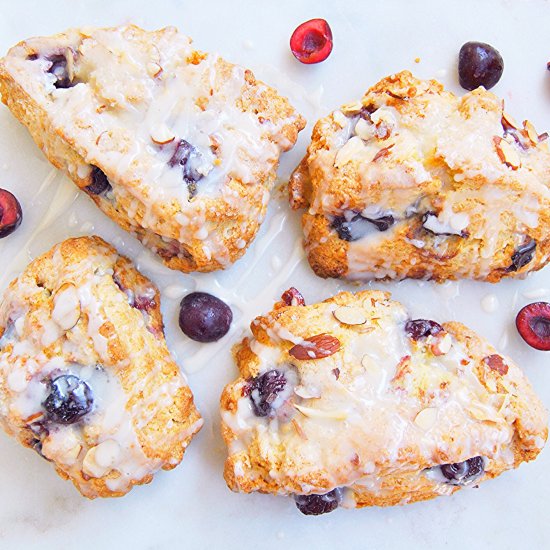 Fresh Cherry Almond Scones