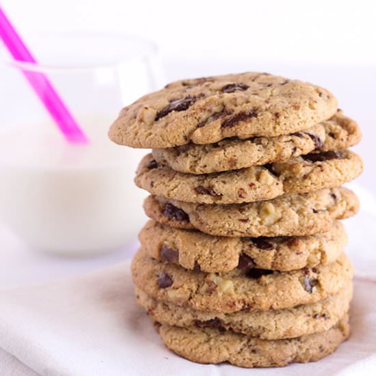 Grain-Free Dark Choc Chip Cookies