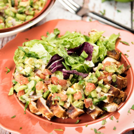 Spice-Rubbed Chicken with Avocado