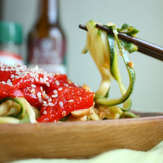 Easy Peanut Sesame Zoodles