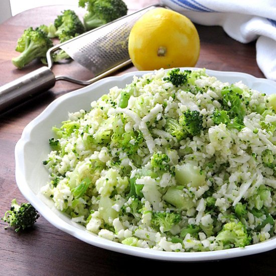 Easy Broccoli Cauliflower “Rice”