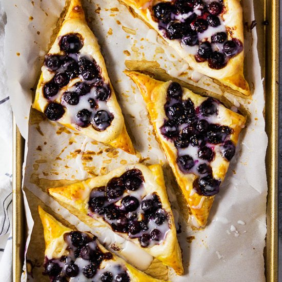 Blueberry Cream Cheese Puff Pastry