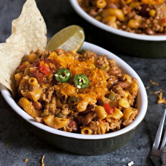 Turkey Chili Mac and Cheese