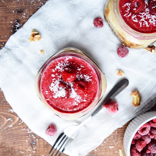 Raw Vegan Raspberry Cheesecake Jar