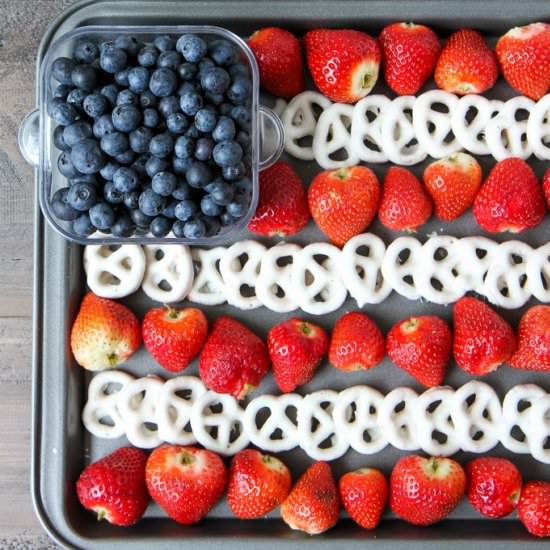 4th of July Flag Fruit Dessert Tray