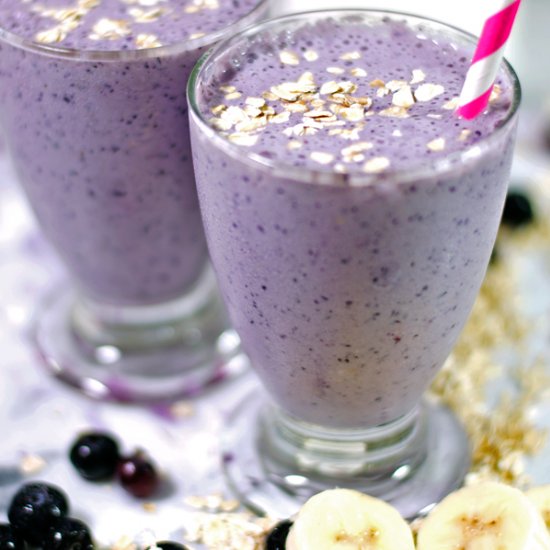 Blueberry Banana Oatmeal Smoothie 