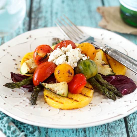 Grilled Polenta and Veggies