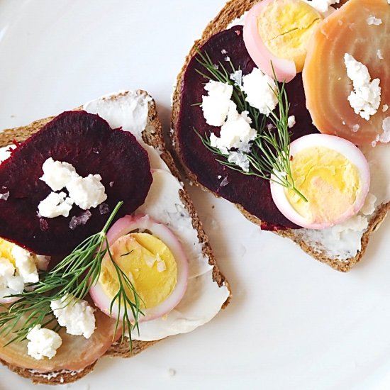 Beet + Egg Toast