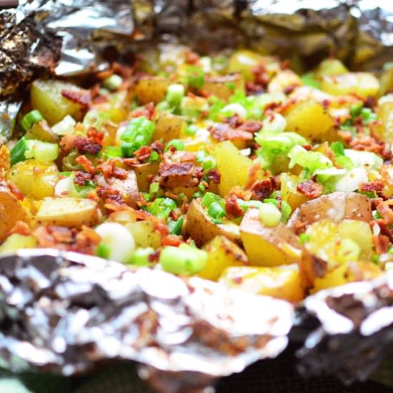 Foil Grilled Loaded Potatoes