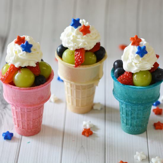 Patriotic Fruit Cones