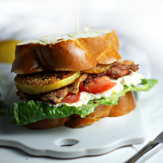 Pork Belly BLT with Fried Green Tomato