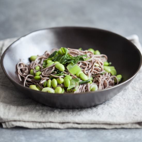 Adzuki Bean Noodles with Miso Sauce