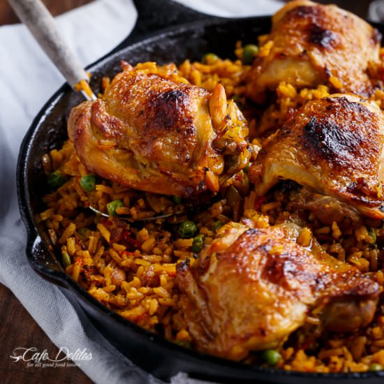 One Pan Spanish Chicken and Rice