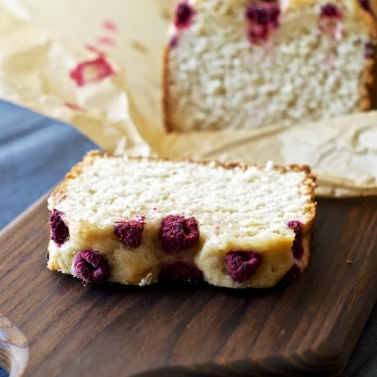 Raspberry Coconut Loaf Cake