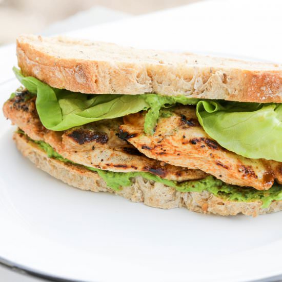 Grilled Chicken w/ Avocado Spread