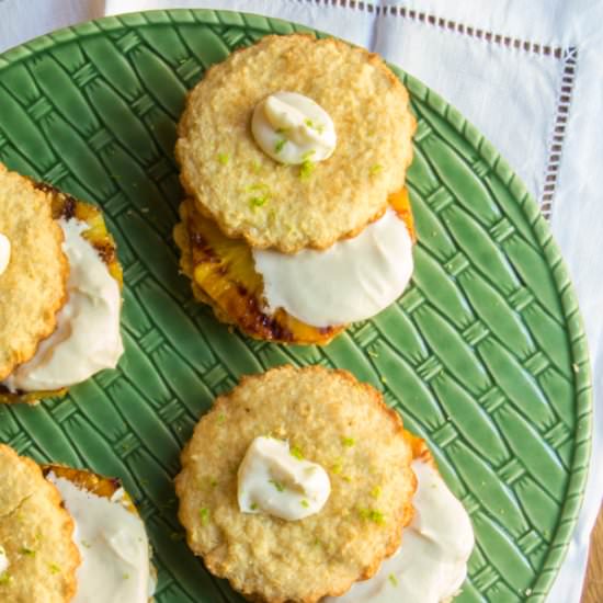 Coconut Shortcakes with Pineapple