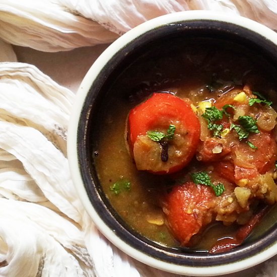 Stuffed Tomato Curry