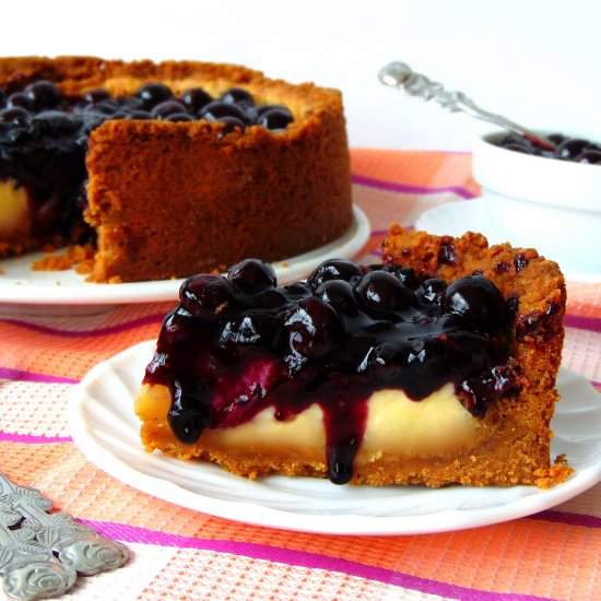 Cheescake with Blueberry Topping