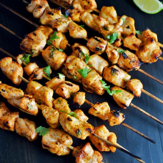 Lemon Lime Chicken Skewers