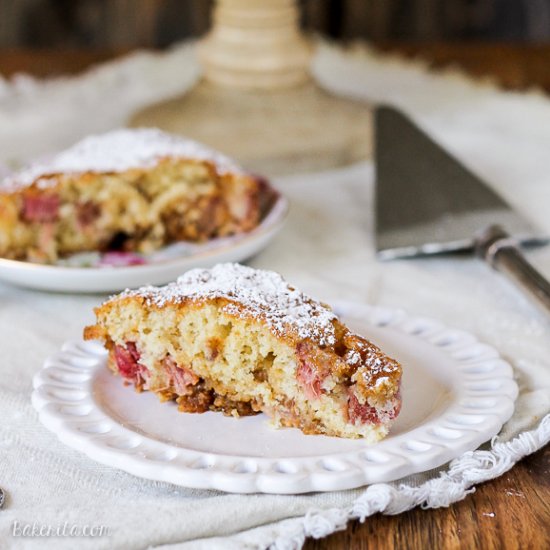 Caramel Rhubarb Cake