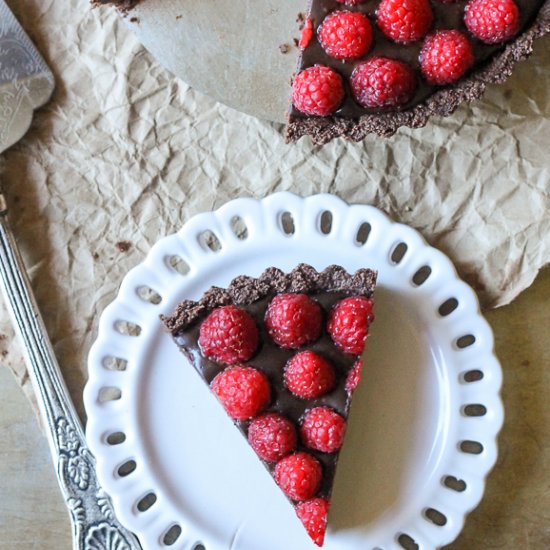 No-Bake Raspberry Chocolate Tart