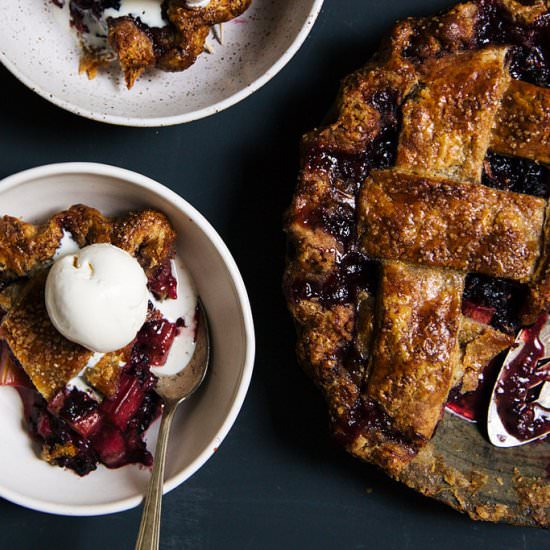 Blackberry Rhubarb Pie