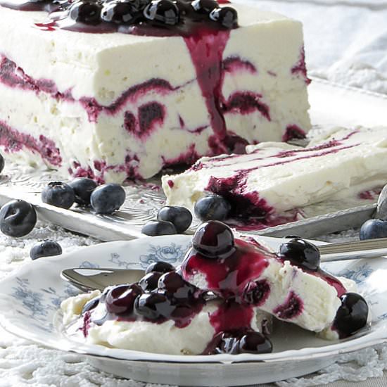 Coconut Cream Blueberry Semifreddo