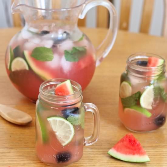 Blackberry Watermelon Mojitos