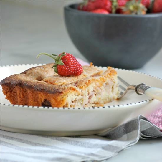 Rhubarb and Almond Cake