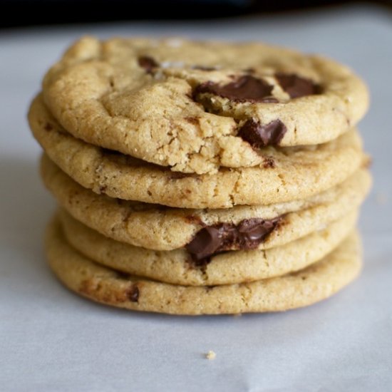 Chocolate Chip Cookies w/ Sea Salt