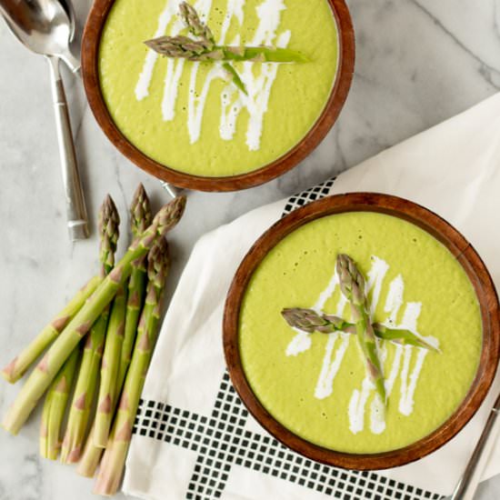 Creamy Asparagus and Leek Soup