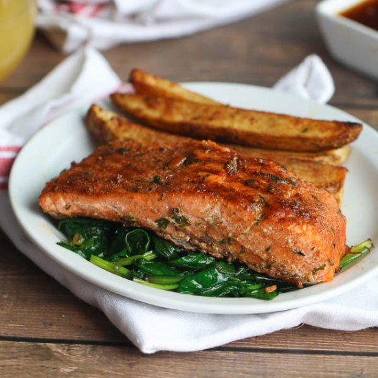 Pan Grill Jamaican Jerk Salmon