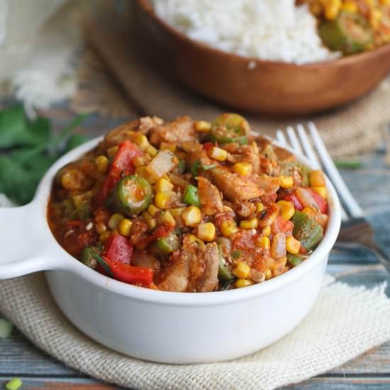 Creole Chicken Okra