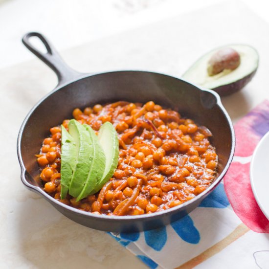 Spiced Chickpeas with Harissa