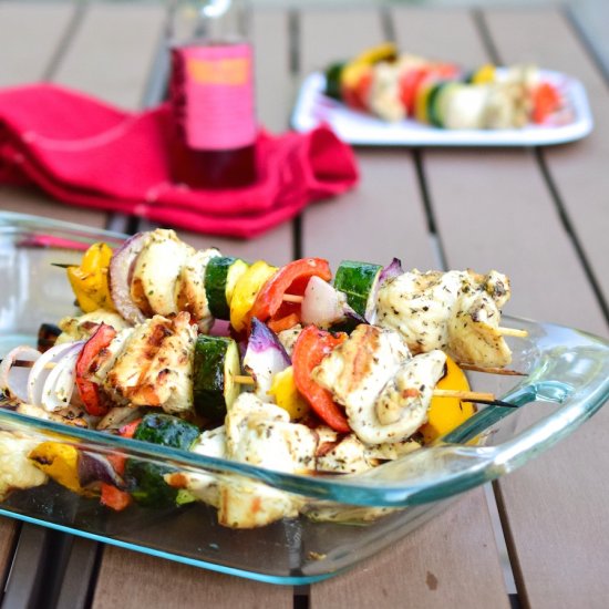 Red Wine Grilled Chicken Skewers