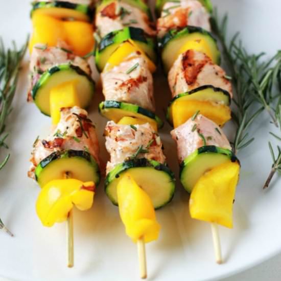 Rosemary Salmon Kabobs