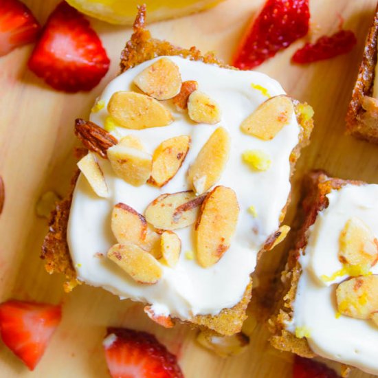 Strawberry Lemon Cream Quinoa Bars