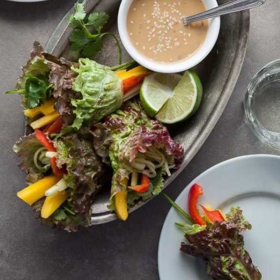 Veggie Summer Rolls w/ Sesame Sauce