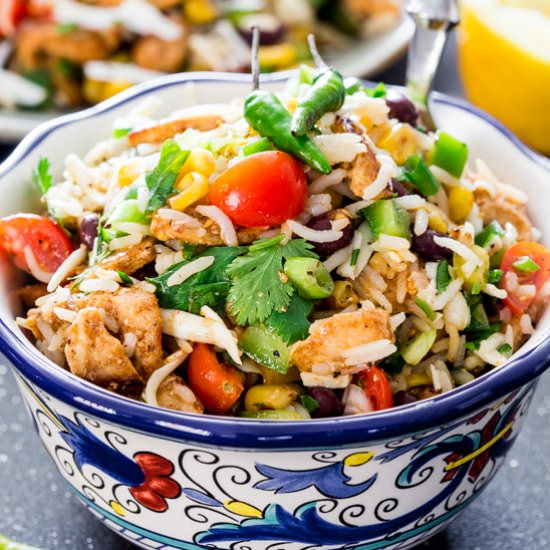 Mexican Chicken and Rice Salad