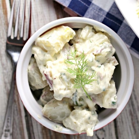 Creamy Dill Cucumber Potato Salad