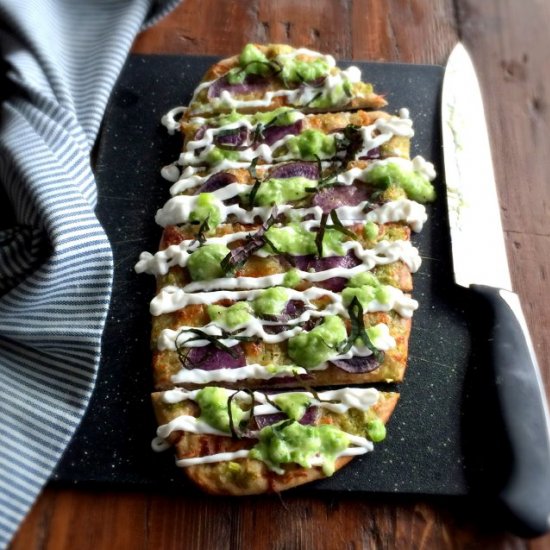 Purple Potato Scallion Pizza