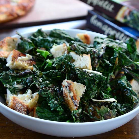 Grilled Kale Caesar Salad